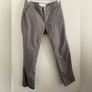 Frank And Eileen Pants Wicklow Capri Chino Cotton 4 Raw Hem